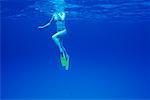 Body of Swimmer Underwater, Cayman Islands