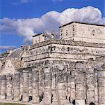 Temple des guerriers, Chichen-Itza, Yucatan, Mexique