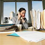 Businesswoman On the Phone At Her Desk