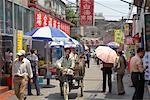 Markt auf der Strasse, alte Peking