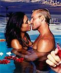 Couple Kissing in Swimming Pool