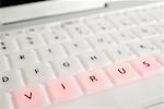 Computer Keyboard with Virus