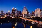 Paysage au crépuscule, Austin, Texas, USA