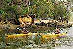 Kayaking on Sydney Harbour, New South Wales, Australia