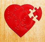 Close-Up of Heart Jigsaw Puzzle