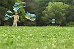 Boy Blowing Bubbles