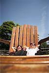 Kids in Giant Adirondack Chair