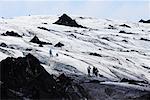 People on Solheimajokull Glacier, Iceland