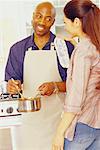 Couple Making Dinner