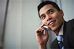 Businessman Using Cellular Telephone