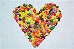 Jelly Beans in Heart Shape