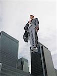 Businessman Levitating