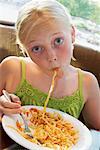 Girl Eating Noodles
