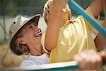 Grandmother and Grandson at Playground