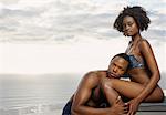 Portrait of Man and Woman at Beach