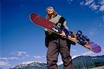 Woman with Snowboard