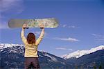 Woman with Snowboard