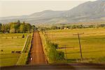 Landstraße in Boulder, Colorado, USA