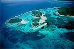 Vue aérienne de l'île, Seychelles, Afrique