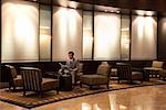 Businessman in Hotel Lobby