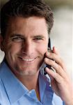 Portrait of Man Using Cellular Phone