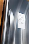 Note on Refridgerator Door