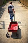 Boy Pulling Wagon