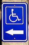 Disabled parking sign
