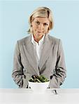 Businesswoman with Salad