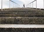 Businessman Standing on Steps