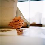 Close Up Of Businessman With Paperwork