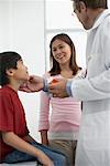 Mother and Son at Doctor's Appointment