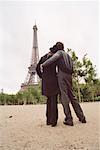 Couple at Eiffel Tower, Paris, France