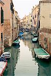 Boats in Canal, Venice, Italy