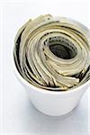 Money in Paper Cup