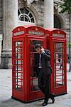 Businessman Using Cellular Telephone, London, England