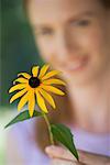 Woman Holding Black-Eyed Susan