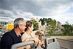 Couple on Double-Decker Bus, London, England