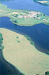 France, Lorraine, Lindre pond, aerial