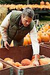 Man Looking at Squash