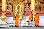 Buddhist Monks by Wat Sene Temple, Luang Prabang, Laos