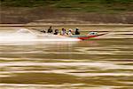 Speedboat on the Mekong River, Laos