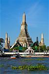 Wat Arun Along the Chao Phraya River, Bangkok, Thailand