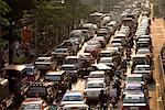 Traffic on Sathon Road, Bangkok, Thailand