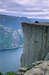 Tent on Preikestolen, Lysefjord, Ryfylke, Norway