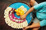 Femme vente de fleurs, Bangkok, Thaïlande