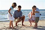 Famille sur la plage