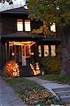 Exterior of House on Halloween