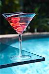 Martini Over Swimming Pool