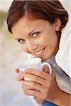 Portrait of Woman Drinking Coffee